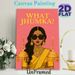 Indian Jhumka Themed Painting Poster, Vibrant Cartoon Indian Lady With Traditional Gold Jewelry Poster, Eye-catching Cultural Decor For Living Room_maomaolike.com