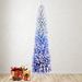 7ft PVC Blue Gradient Flocking Light Tree_maomaolike.com