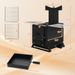 Portable Wood Burning Stove Mini Heater Burner With Pot Rack Oven Pan_maomaolike.com