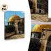 Dome Of The Rock Themed Painting Poster, Vintage-style Golden Dome With Intricate Mosaic Details Poster, Cultural Religious Art Decor For Living Room_maomaolike.com