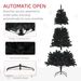 6ft Tall Artificial Christmas Tree, Unlit Xmas Tree With 1000 Branch Tips, Auto Open, Steel Base, Holiday Décor For Home Office, Black_maomaolike.com