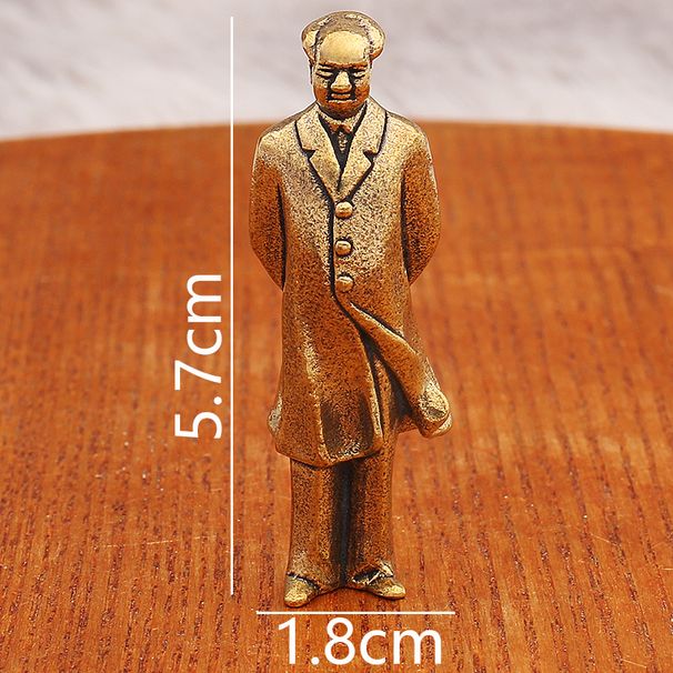 Vintage Brass Statue Of Chairman Mao, High-Quality Bronze Sculpture, Standing Figure, Pure Copper Home Decor, Craft Collectible_maomaolike.com