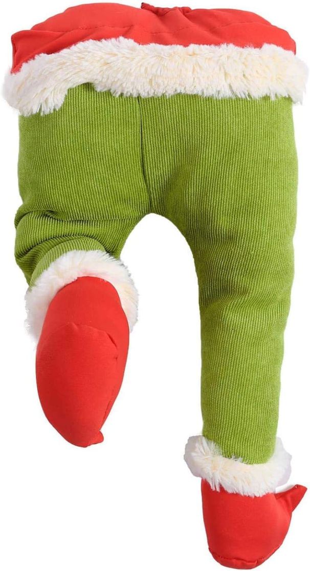 Holiday Grinch Green Tree Decoration Santa Claus Elf Leg Christmas_maomaolike.com