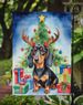 Black And Tan Dachshund Christmas Reindeer Garden Flag Mailbox Flag Decorative Yard Flag Banner Outside Patio Artwork Yard Flower Beds, Garden Size, Multicolor_maomaolike.com