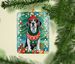 Bluetick Coonhound Christmas Porcelain Ornament Christmas Tree Hanging Decorations For Home Christmas Holiday, Rectangle, Gift, Multicolor_maomaolike.com