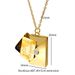 Stainless Steel Envelope Pendant Necklace Metal Waterproof Jewelry For Women_maomaolike.com