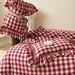 Wholesale INS French Retro Plaid Ruffle Lace Pure Four-Piece Princess Style Full Cotton Double Layer Gauze 4-Piece Set_maomaolike.com