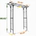 Metal Garden Arch Garden Arbor Trellis Climbing Plants Support Arch Outdoor Arch Wedding Arch Party Events Archway Black_maomaolike.com