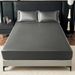 Cross-Border Summer Ice Silk Bed Sheet Solid Color Cooling Mat Mattress Cover Simmons Protector Single Piece Three-Piece Set Machi_maomaolike.com