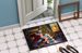 American Eskimo And Santa Claus Doormat Front Door Mat Indoor Outdoor Rugs For Entryway, Non Slip Washable Low Pile, 24H X 36W_maomaolike.com