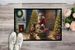 Belgian Malinois And Santa Claus Doormat Front Door Mat Indoor Outdoor Rugs For Entryway, Non Slip Washable Low Pile, 24H X 36W_maomaolike.com