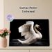 White Swan Painting Poster, Elegant Realistic White Swan Spreading Wings On Dark Water Poster, Eye-catching Contrast Design Ideal For Living Room_maomaolike.com