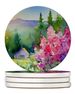 Idaho Syringa In Watercolor Large Sandstone Coasters Pack Of 4 Absorbent Round Coasters Decor Gifts For Men Or Women, 4 In, Multicolor_maomaolike.com