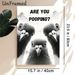 Funny Pigeon Painting Poster, Monochrome Humorous Curious Pigeons Poster, Playful Quirky Design With Witty Text, Ideal For Bathroom And Home Wall_maomaolike.com