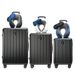3pcs Luggage Set – Sturdy Hard Shell Suitcase Set, Double Spinner Wheels, Large Capacity Travel Trolley Case, Includes 3pc U-Shaped Travel Pillow Set, Ideal For Business & Leisure Travel_maomaolike.com