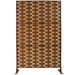 Outdoor & Indoor Privacy Screen Metal Privacy Screen 76" H×48" W, Freestanding Decorative Privacy Screen For Deck Balcony Patio, Privacy Fence Panels For Outside Lawn Garden PS112 BROWN HAMMERTONE_maomaolike.com