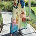 Women's Clothing fashion personality printed cotton and linen loose leisure vacation two-piece suit_maomaolike.com