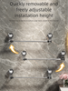 Suction Cup Bathroom No-Drill Telescopic Bar Storage Rack Washroom Bath Towel Organizer Hanger_maomaolike.com