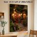 Cozy Bookstore Painting Poster, Warm-toned Vintage Enchanted Street Scene Poster, Inviting Nostalgic Ambience, Ideal For Home Study, Living Room_maomaolike.com