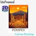 Pompeii Ancient Ruins Painting Poster, Warm-toned Retro Historic Scenery Poster, Captivating Ancient Architecture View, Ideal For Home Living Room Or_maomaolike.com