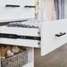 "95.6'' Closet Organizer System With Dual Hanging Rods, Shelves, And Drawers – White Engineered Wood Wardrobe For Bedroom Storage_maomaolike.com