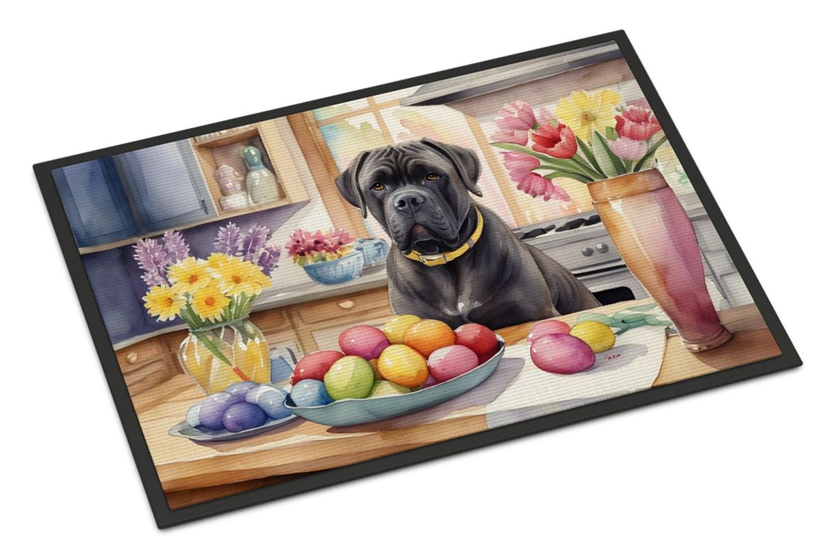 Decorating Easter Cane Corso Doormat Front Door Mat Indoor Outdoor Rugs For Entryway, Non Slip Washable Low Pile, 24H X 36W_maomaolike.com