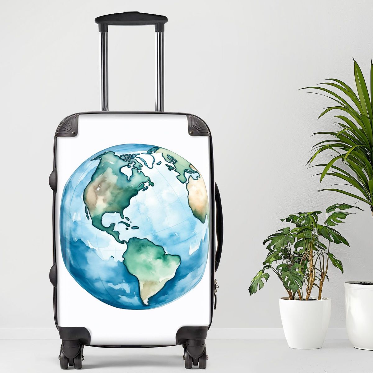 Globe2 Luggage, 20/24/28 Inch Luggage, Carry-On, Custom Luggage, Luggage Set, Suitcase, Travel, Vacation, Cabin Suitcase, Custom Suitcase, Personalized Luggage_maomaolike.com