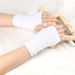 Unisex Striped open-finger wrist cuff for men and women thin knitted children's writing short solid color DIY gloves_maomaolike.com