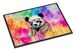 Hippie Animal Panda Doormat Front Door Mat Indoor Outdoor Rugs For Entryway, Non Slip Washable Low Pile, 24H X 36W_maomaolike.com
