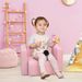 2-in-1 Convertible Table And Chair Set For Boys Girls For Boys Girls, Pink_maomaolike.com