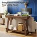 Console Table, Farmhouse 2-Tier Sofa Table Entryway Table With Storage Shelf_maomaolike.com