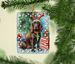 Boykin Spaniel Christmas Reindeer Porcelain Ornament Christmas Tree Hanging Decorations For Home Christmas Holiday, Rectangle, Gift, Multicolor_maomaolike.com