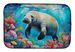 Manatee And Coral Reefs Dish Drying Mat Absorbent Dish Drying Mat Pad For Kitchen Counter Dish Drainer Mat For Countertop, 14 X 21", Multicolor_maomaolike.com