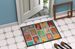 Lots Of Blue And Tan Yorkie Doormat Front Door Mat Indoor Outdoor Rugs For Entryway, Non Slip Washable Low Pile, 24H X 36W_maomaolike.com