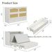 Wood Queen Cabinet Murpgy Bed With Storage Drawers For Guest Room,Hideaway Bed With White Rattan Design,Foldaway Bed Cabinet_maomaolike.com