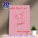 Mouse Themed Painting Poster, Soft Pink Background Red Line Art Mouse Poster, Simple Cute Design, Ideal For Bedroom And Living Room Wall Decor_maomaolike.com