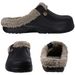 Comwarm Winter New Fuzzy House For Women Men Waterproof Garden Shoes Soft Plush Slippers Outdoor Warm Furry Clogs Slide_maomaolike.com