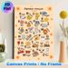 French Alphabet Painting Poster, Colorful Cartoon Illustrated Poster, Supports French Vocabulary Learning, Ideal For Study Areas And Living Spaces_maomaolike.com