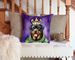 Rottweiler King Of Mardi Gras Throw Pillow Machine Washable, Indoor Outdoor Decorative Pillow For Couch, Bed Or Patio, 14Hx14W_maomaolike.com