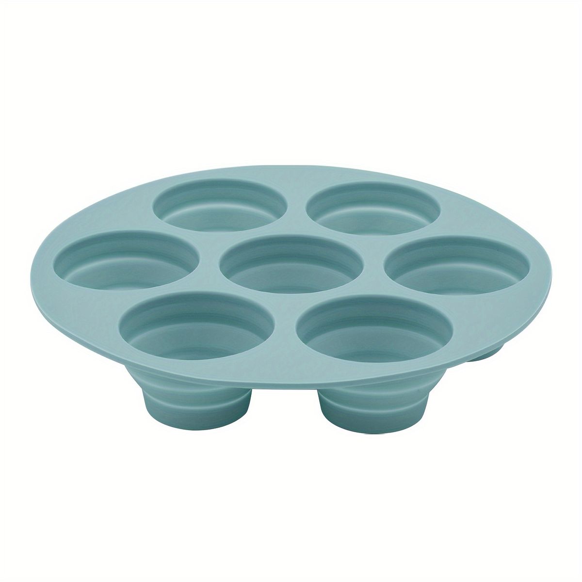 1pc, Collapsible Silicone Air Fryer Cake Pan and Muffin Mold-7 Inch, Easy to Clean, Perfect for Cupcakes, Egg Bites, Kitchen Gadget and Baking Tools_maomaolike.com