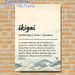 Ikigai Definition Painting Poster, Soft-hued Japanese Ukiyo-e Wave Style Poster, Inspirational Life Purpose Quote Ideal For Home Office, Living Room_maomaolike.com