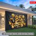 Black Golden 85th Birthday Party Banner - 2D Flat Polyester Backdrop, Wall Hanging Photo Props, Party Decor_maomaolike.com
