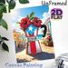 Puerto Rican Themed Painting Poster, Vibrant Tropical Moka Pot With Hibiscus & Coastal Town Poster, Cultural Decorative Piece Suitable For Café_maomaolike.com