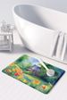 Massachusetts Mayflowers In Watercolor Memory Foam Kitchen Mat Machine Washable Anti-Fatigue Mat Cushion Comfort Bath Mat Or Kitchen Rug_maomaolike.com