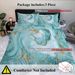 Chic Girly Marble Cover Mint Gold Glitter Turquoise Bedding Comforter Set Abstract Aqua Teel Blue Duvet Cover(Single)_maomaolike.com