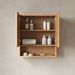 TOBI 26 Wall-Mounted Striped Bathroom Cabinet, With Doors, Shelf And Open Storage Compartment Over The Toilet Storage Cabinet For Bathroom, Kitchen, Laundry Room, Natural Woodgrain Color_maomaolike.com