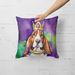 Basset Hound King Of Mardi Gras Throw Pillow Machine Washable, Indoor Outdoor Decorative Pillow For Couch, Bed Or Patio, 18Hx18W_maomaolike.com