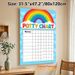 Potty Chart Painting Poster, Vibrant Rainbow & Heart Pattern Poster, Practical Tool To Track Potty Training Progress For Home Bathroom_maomaolike.com