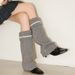 Flanged woolen socks loose leg covers autumn and winter thermal foot protectors with elastic tube pile socks_maomaolike.com