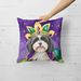 Havanese King Of Mardi Gras Throw Pillow Machine Washable, Indoor Outdoor Decorative Pillow For Couch, Bed Or Patio, 18Hx18W_maomaolike.com